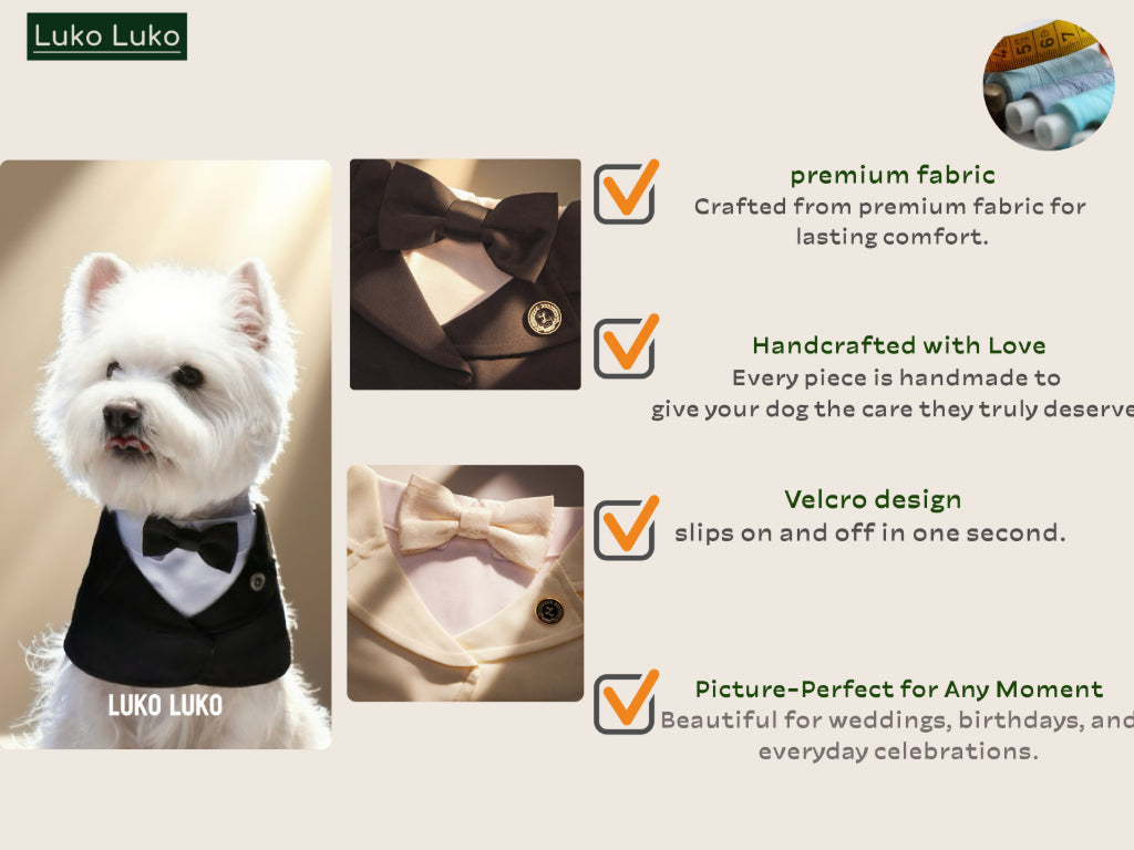 Oxford – Bowtie Suit for Dogs | Elegant Formal Pet Outfit