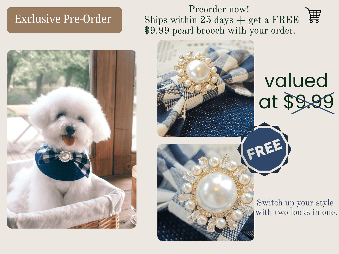 Jessie - Denim Bow Dog Cape | Western Charm & Stylish Design