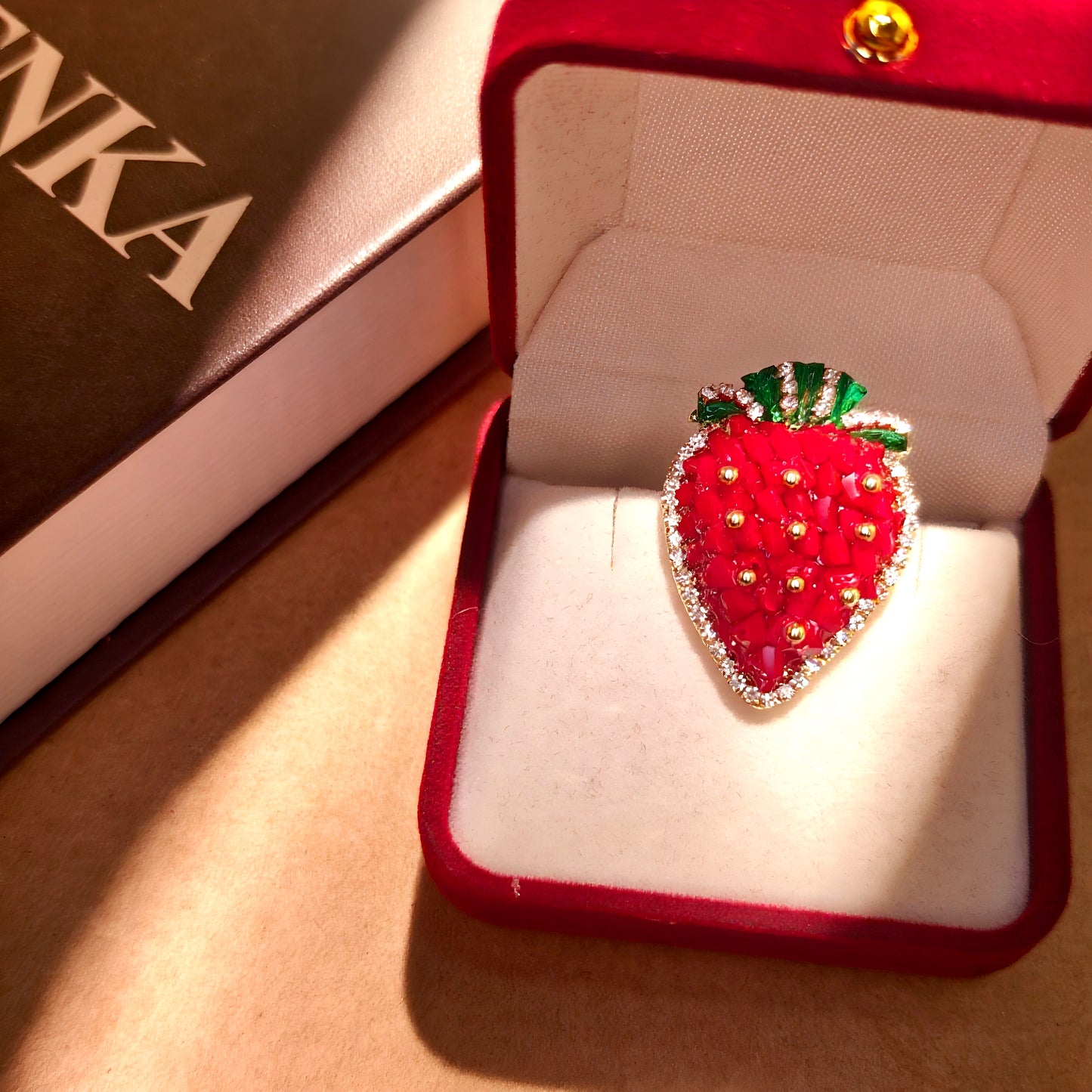 Berry Belle – Red Strawberry Brooch for Dogs | Cute & Playful Accent