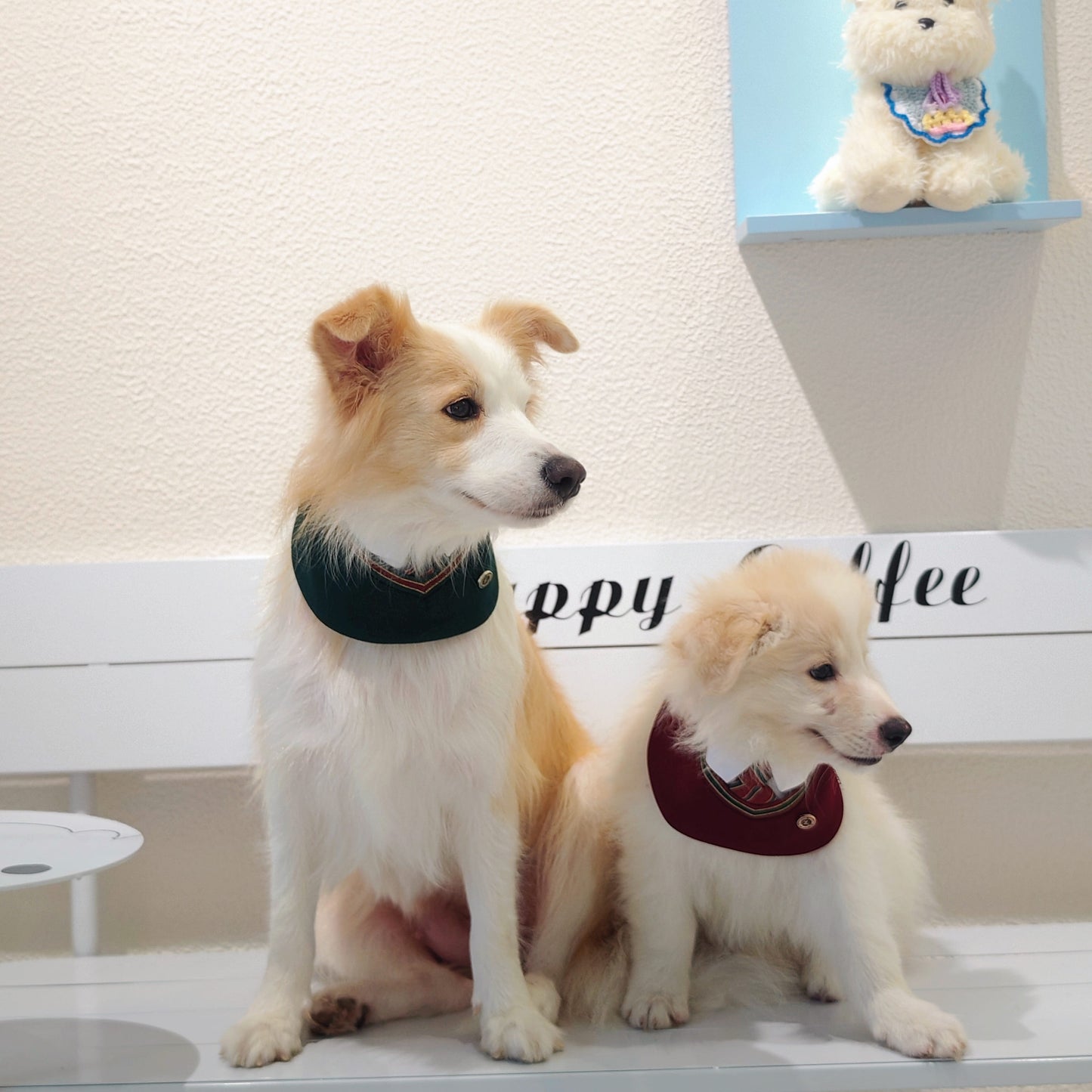 Ivy – Red & Green Preppy Dog Bandana | Stylish Occasion Wear