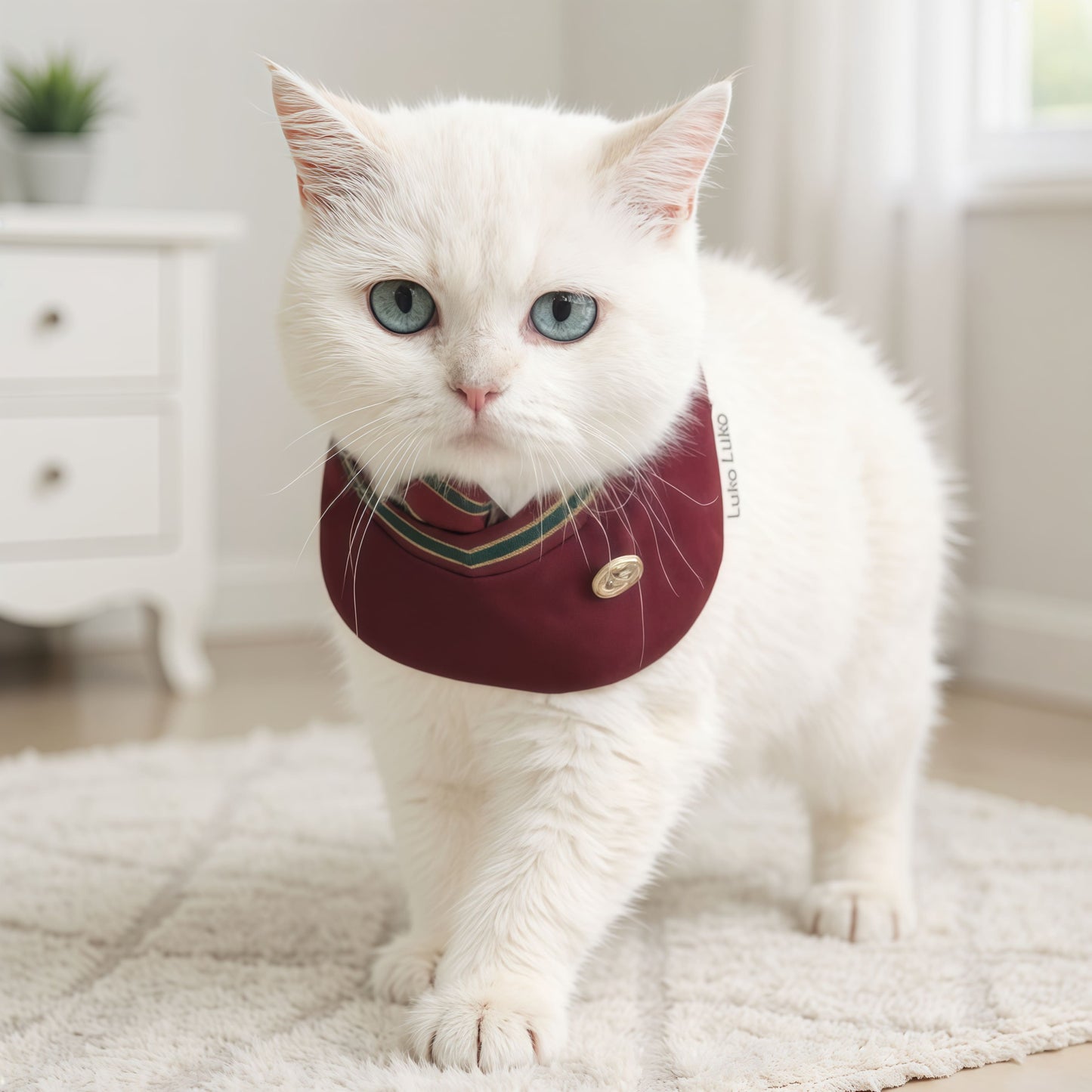 Ivy – Red & Green Preppy Dog Bandana | Stylish Occasion Wear