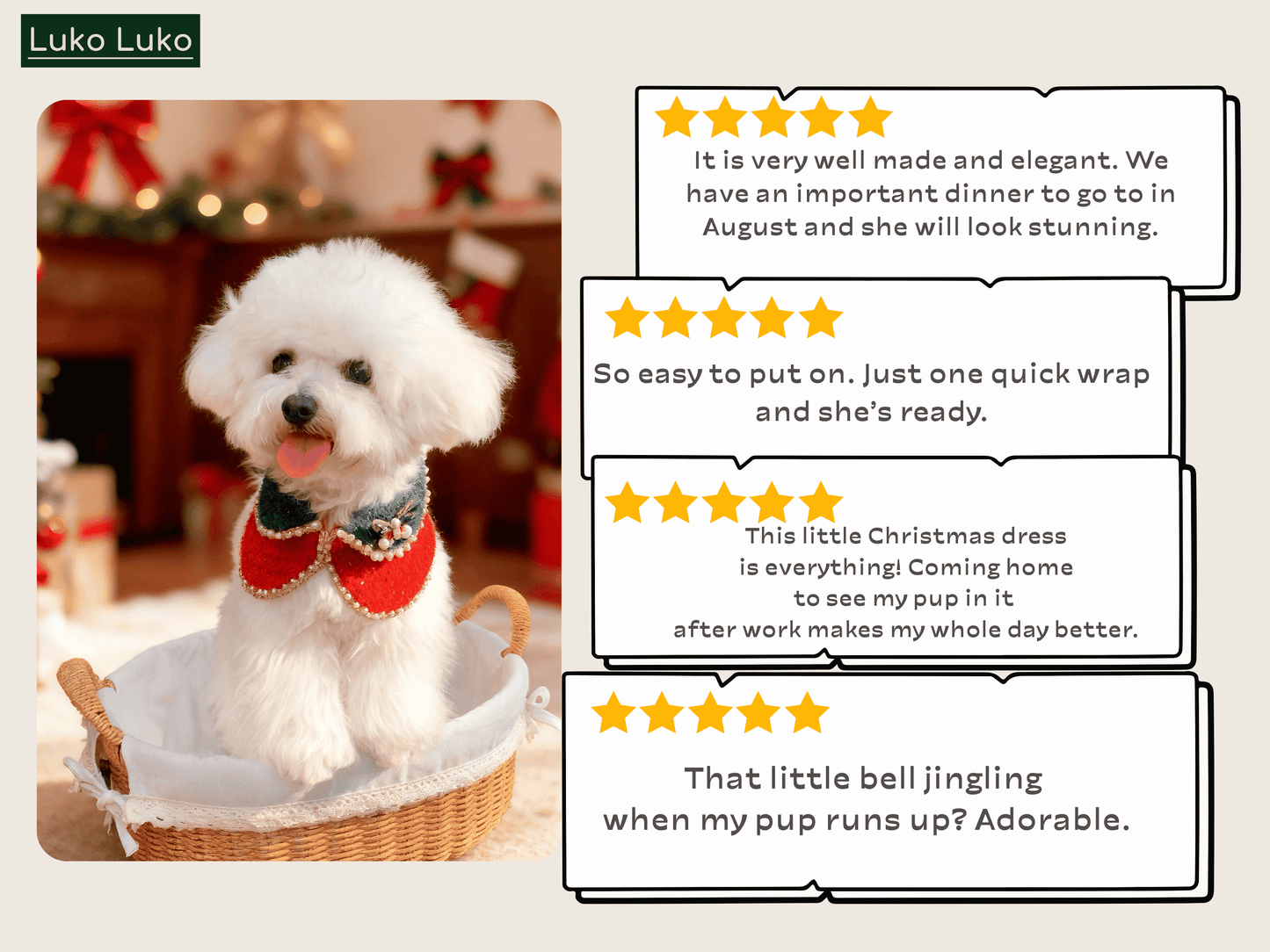 Merry -Handmade Red &Green Christmas Bandana with Interchangeable Brooch