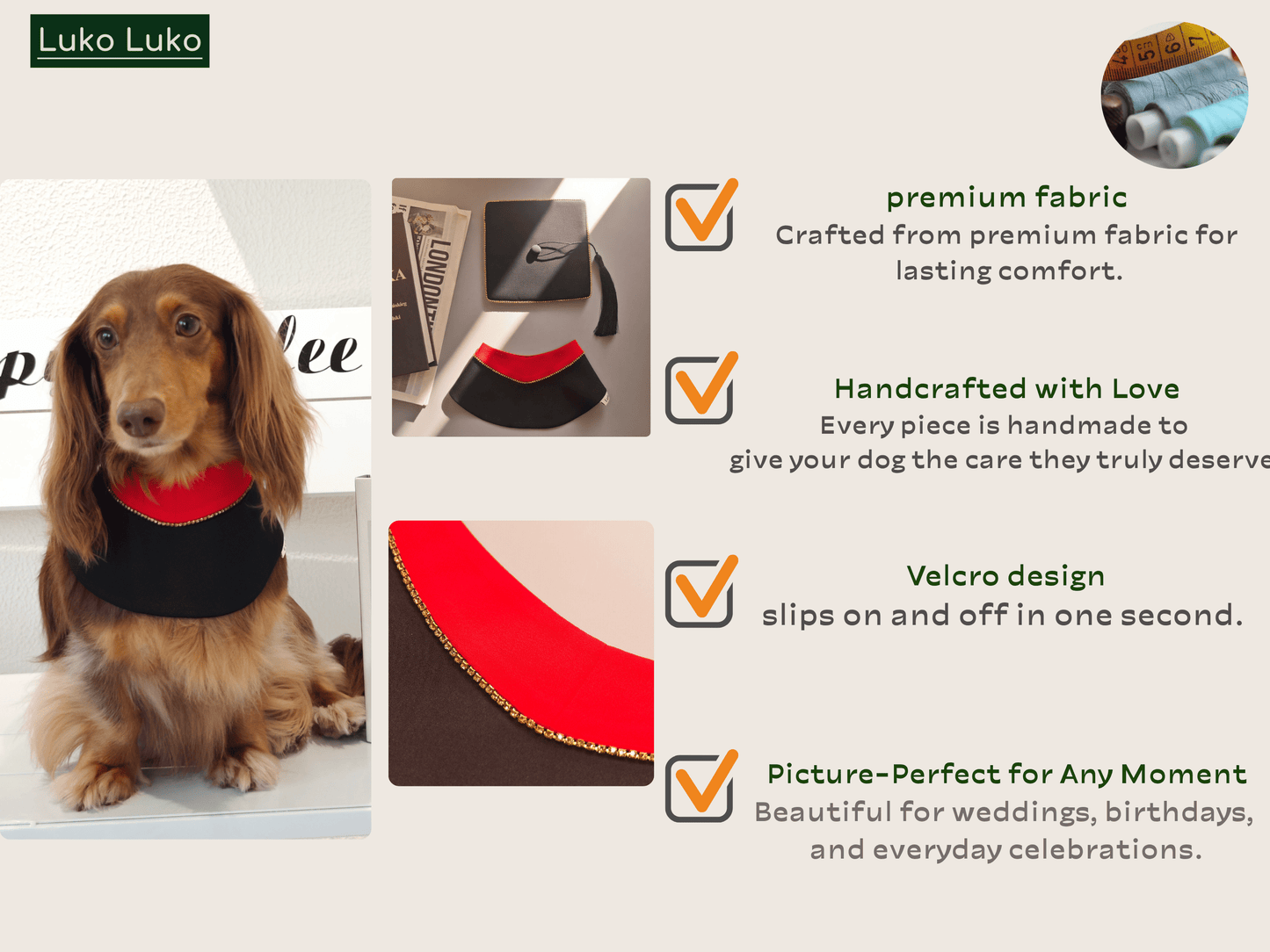 Valedictory – Red, Blue& Yellow Dog Graduation Gown & Cape | Elegant Outfit