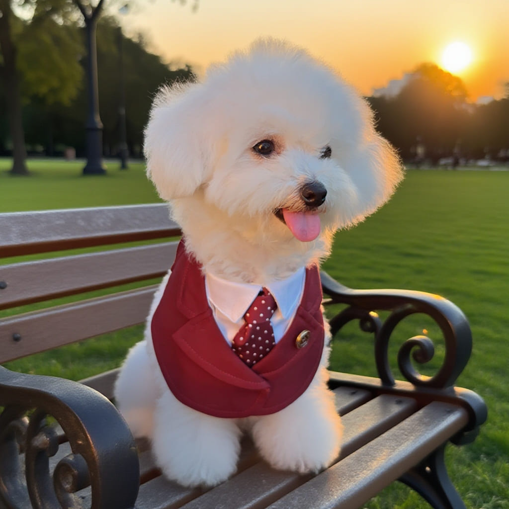 Windsor – Burgundy & Green Dog Suit | Elegant Outfit