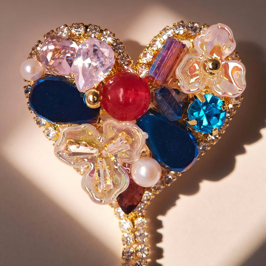 Heartburst – Multicolor Gem Brooch for Dogs | Statement Love Accent