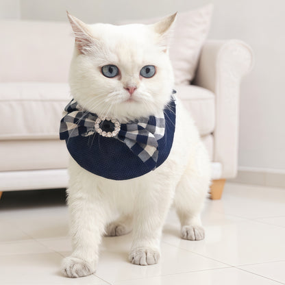 Jessie - Denim Bow Dog Cape | Western Charm & Stylish Design）