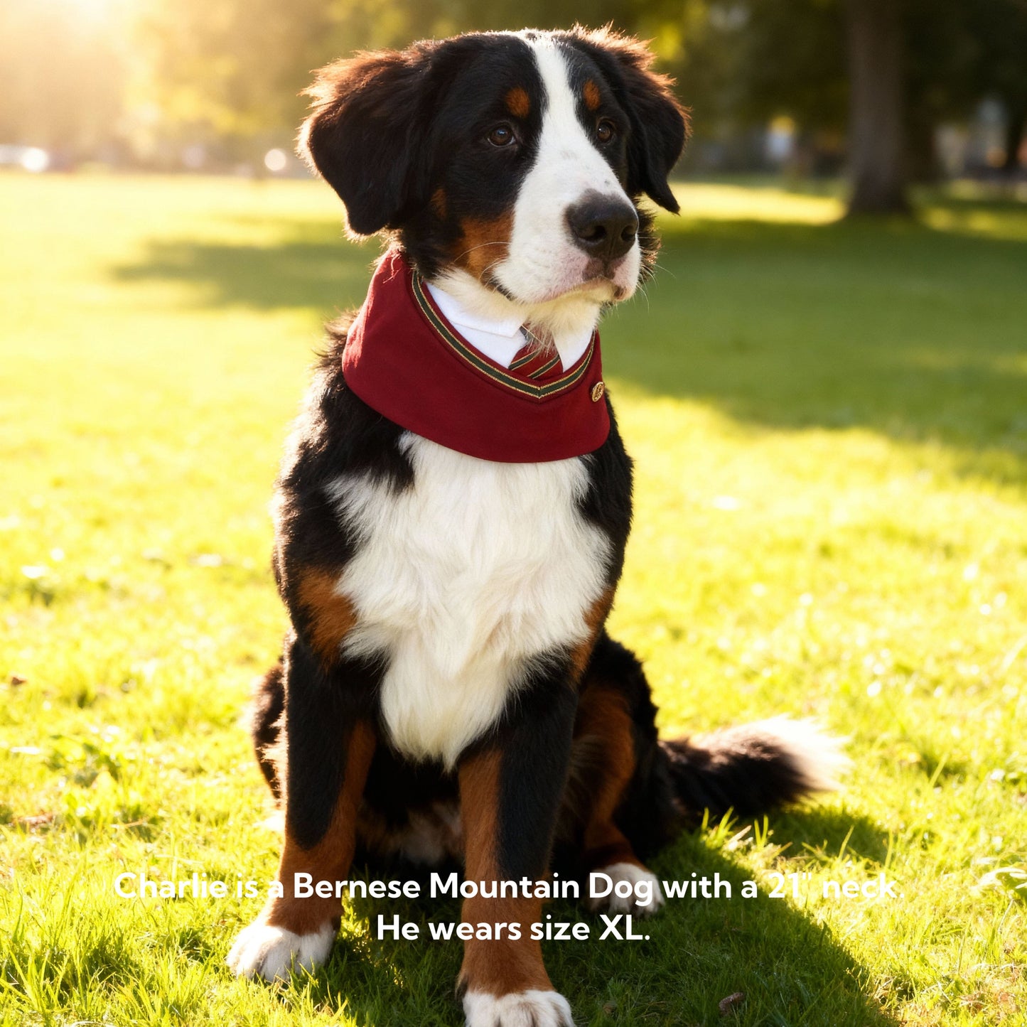 Ivy – Red & Green Preppy Dog Bandana | Stylish Occasion Wear