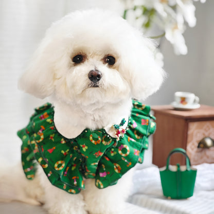 Luna – Handmade One-Piece Dress with Interchangeable Brooch for Dogs