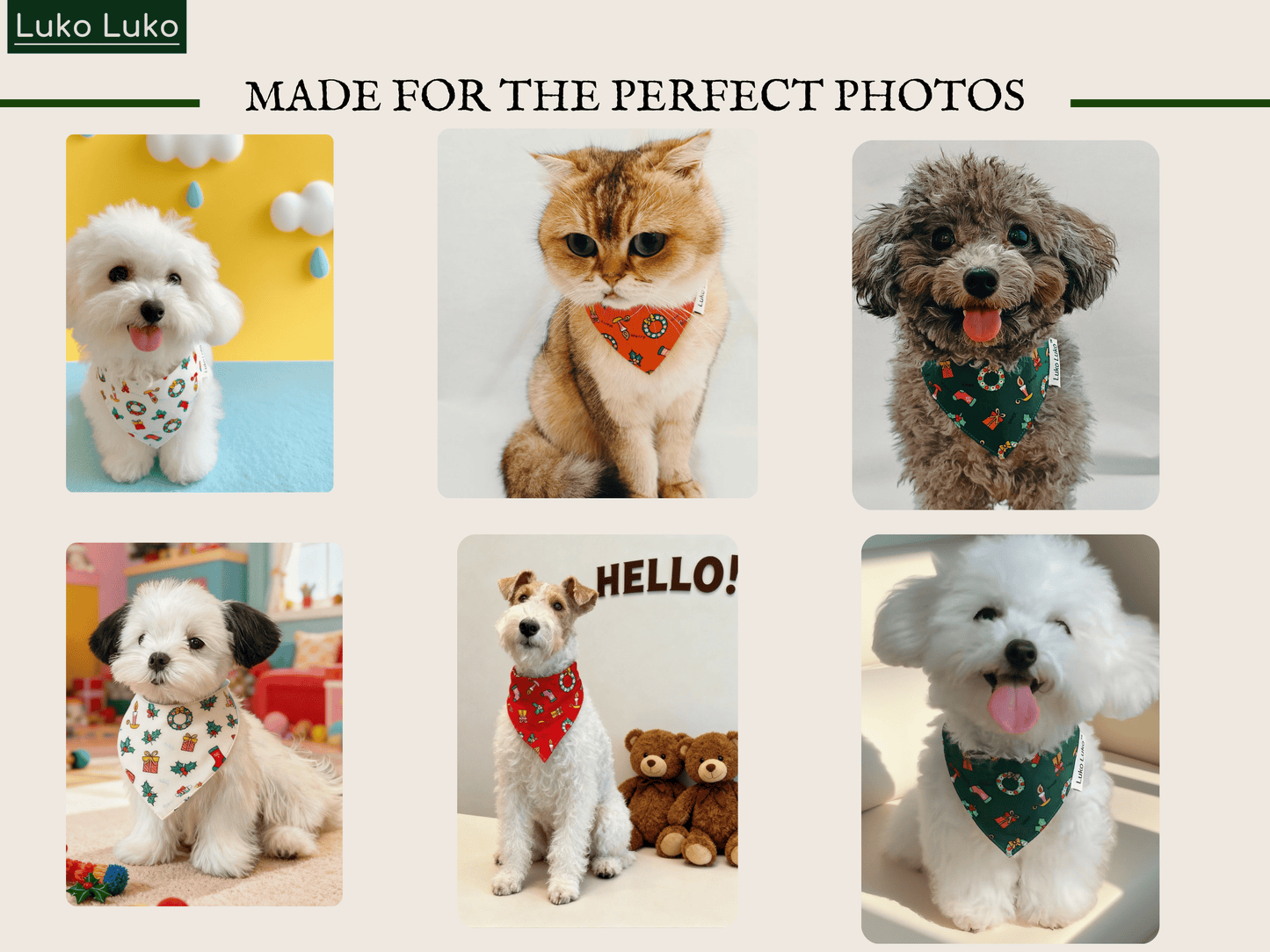 Avery – Christmas Bandana for Dogs | Holiday Style