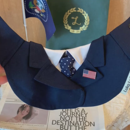 President – Red & Blue Tie Dog Suit | Formal Style